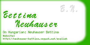 bettina neuhauser business card